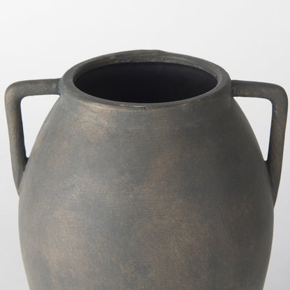 Kilian Medium Brown-Gray Double Ear Vase