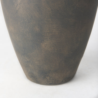 Kilian Medium Brown-Gray Double Ear Vase