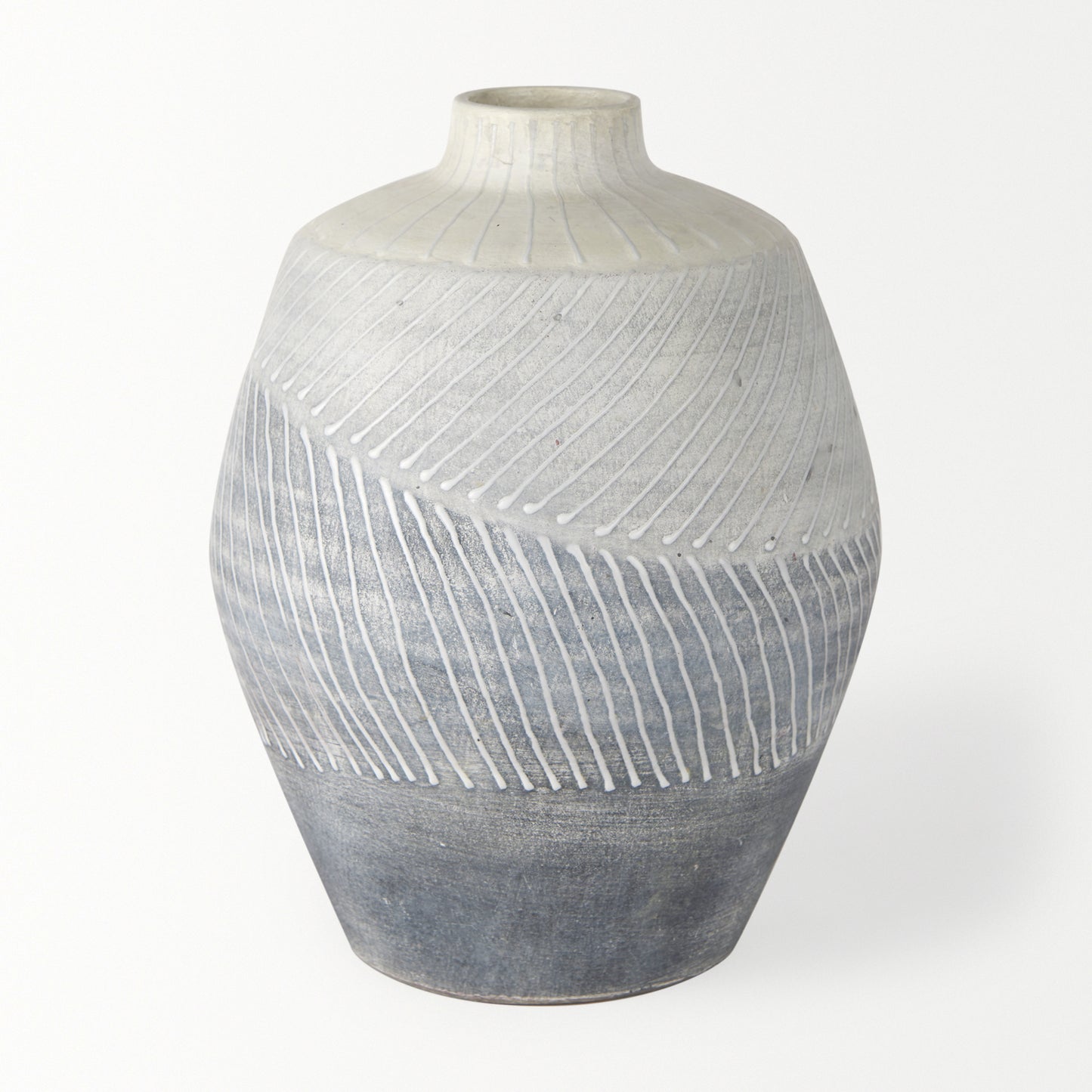 Blume 10H Off-White w/ Gray Textured Vase
