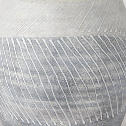Blume 10H Off-White w/ Gray Textured Vase