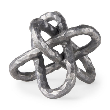 Wilhelm I (Small) 7L x 7W Silver Metal Link Decor Object