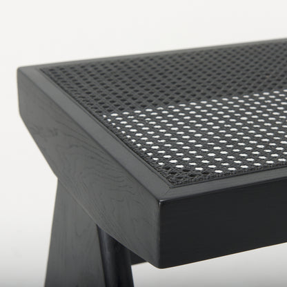 Arvin 59.1L x 17.7W x 18.1H Black Wooden Bench