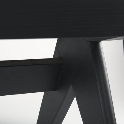 Arvin 59.1L x 17.7W x 18.1H Black Wooden Bench