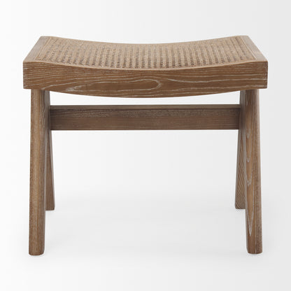 Arvin 21.7L x 17.7W x 18.1H Medium Brown Wooden Stool