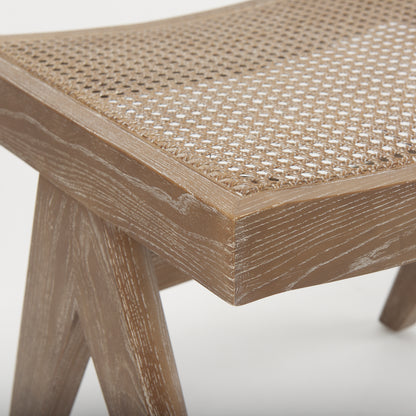 Arvin 21.7L x 17.7W x 18.1H Medium Brown Wooden Stool