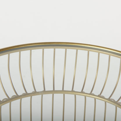 Shani Set of 2 Round, Gold Metal w/ Glass Accent Tables
