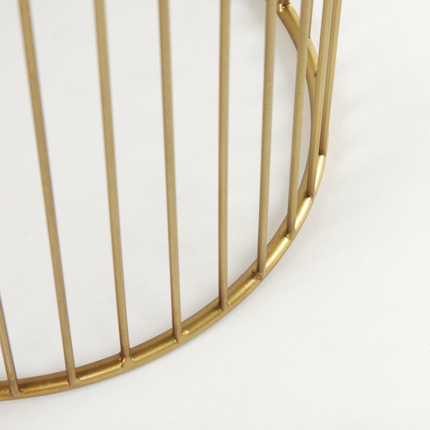 Shani Set of 2 Round, Gold Metal w/ Glass Accent Tables