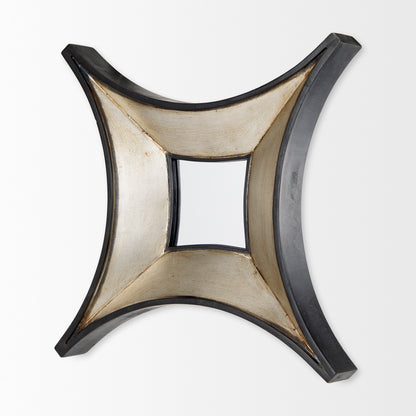 Ovallas 17L x 17H Star Champagne Wood Frame Mirror