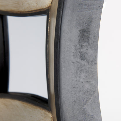 Ovallas 17L x 17H Star Champagne Wood Frame Mirror