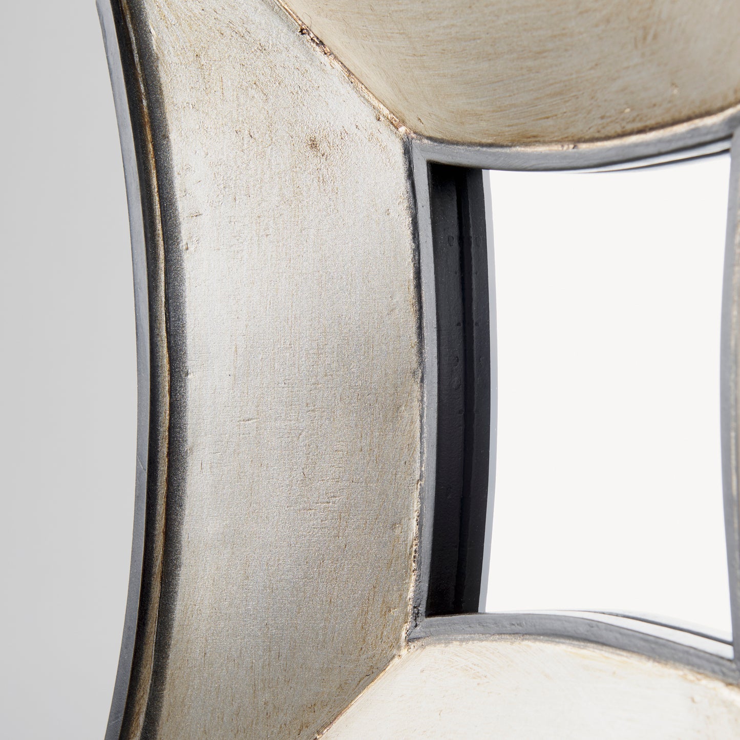 Ovallas 17L x 17H Star Champagne Wood Frame Mirror