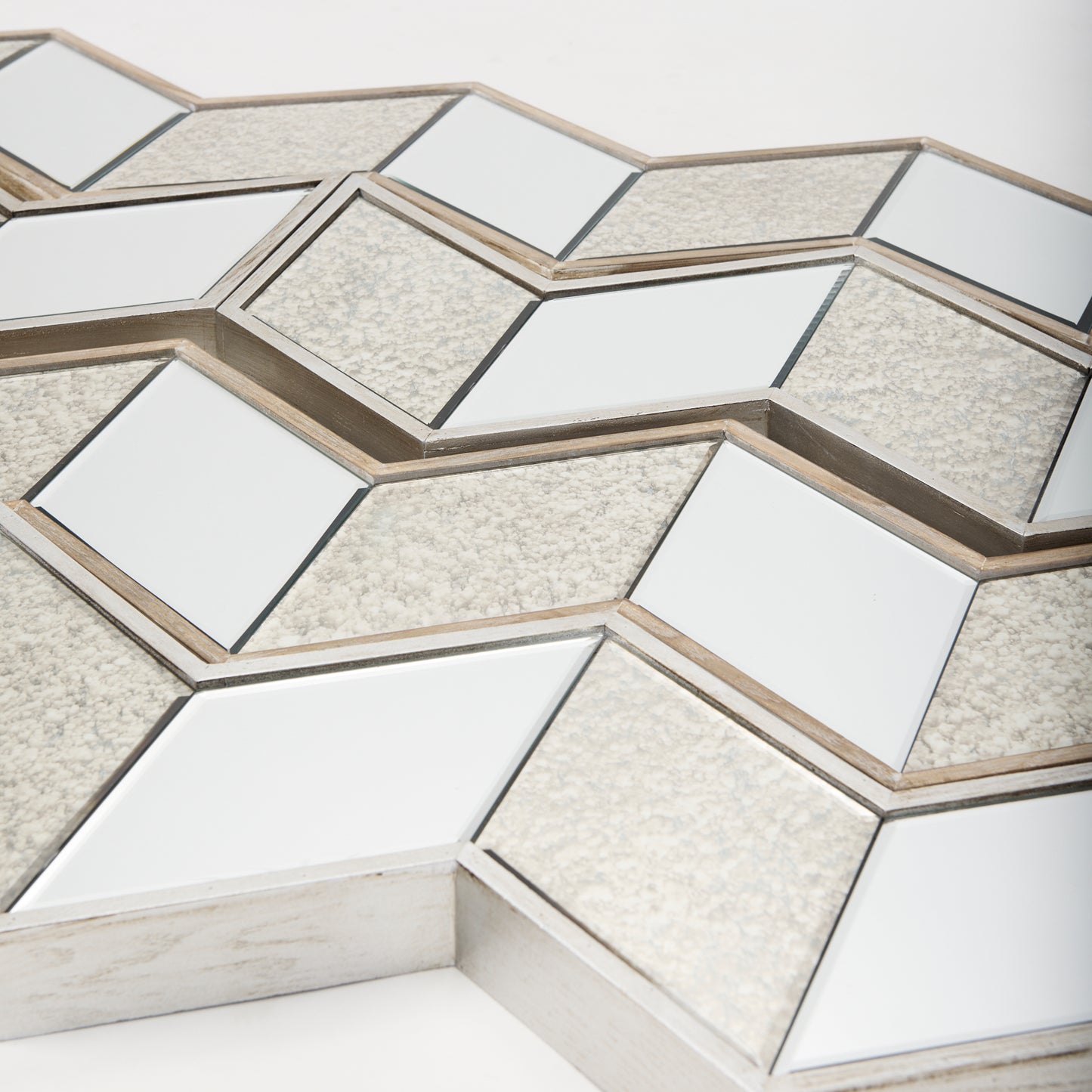 Cheveronna 36x12 Light Brown Wood Frame Mirror