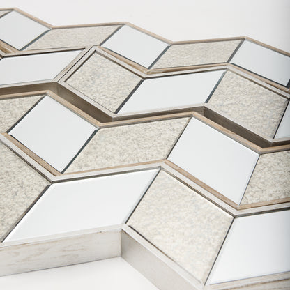 Cheveronna 36x12 Light Brown Wood Frame Mirror