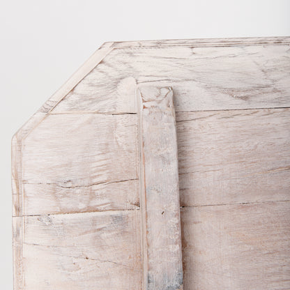 Esagono Octagonal Reclaimed Wood End/Side Table w/ Storage