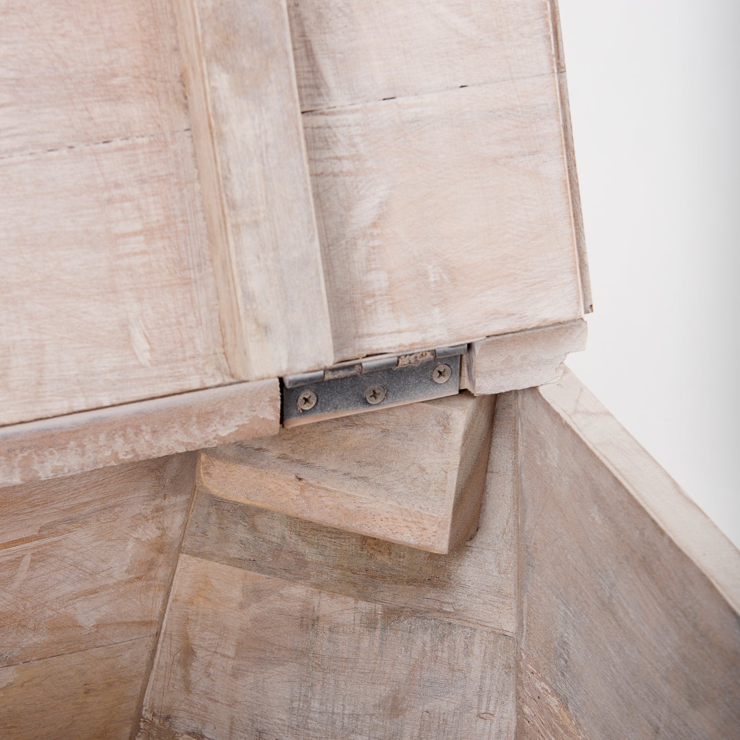 Esagono Octagonal Reclaimed Wood End/Side Table w/ Storage