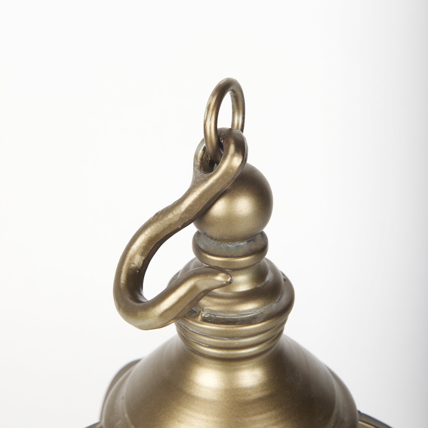 Gerson II Small Cage-Style Gold Metal Candle Holder Lantern