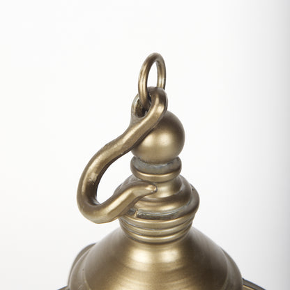 Gerson II Small Cage-Style Gold Metal Candle Holder Lantern