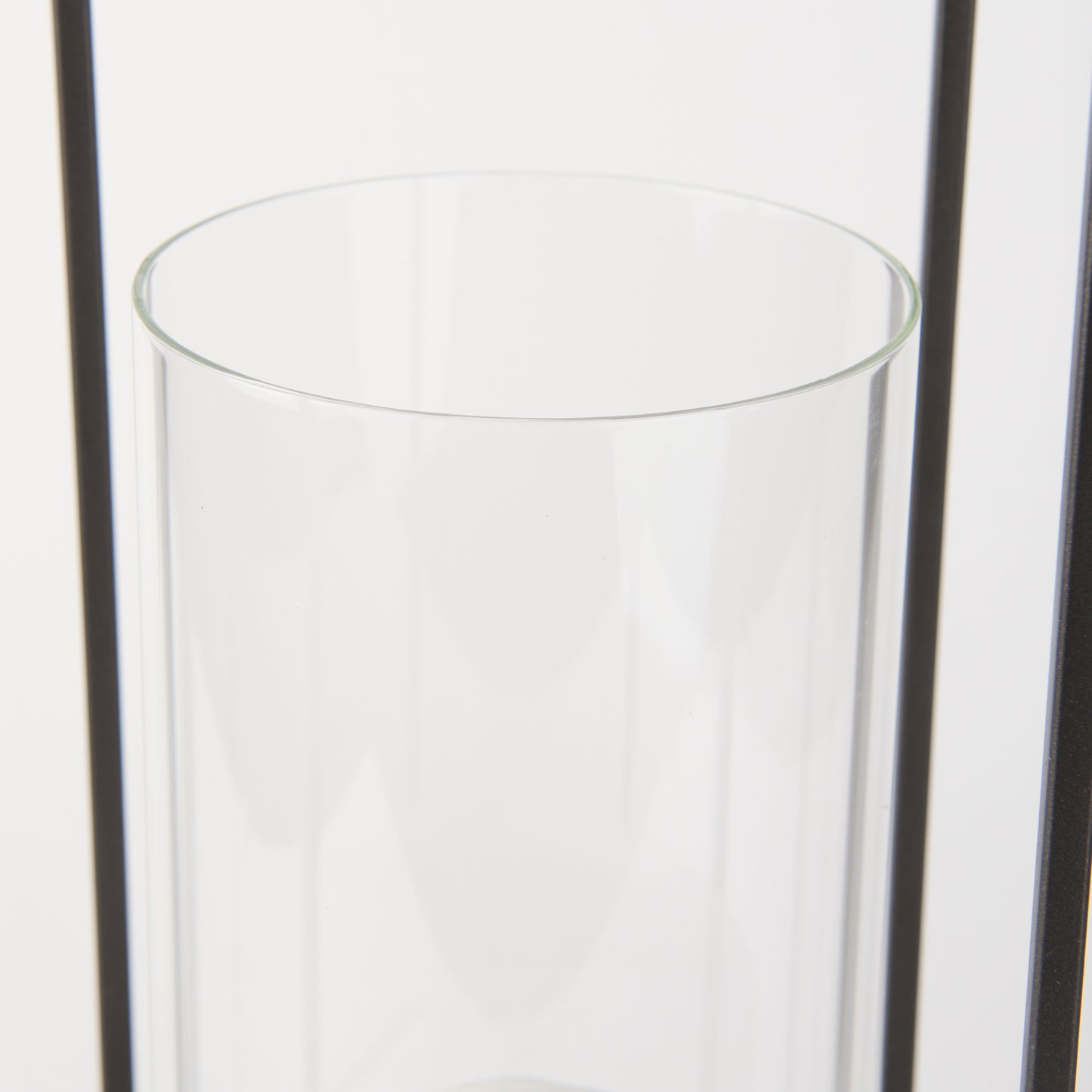 Albus I Large Black Metal Rectangular Table Candle Holder