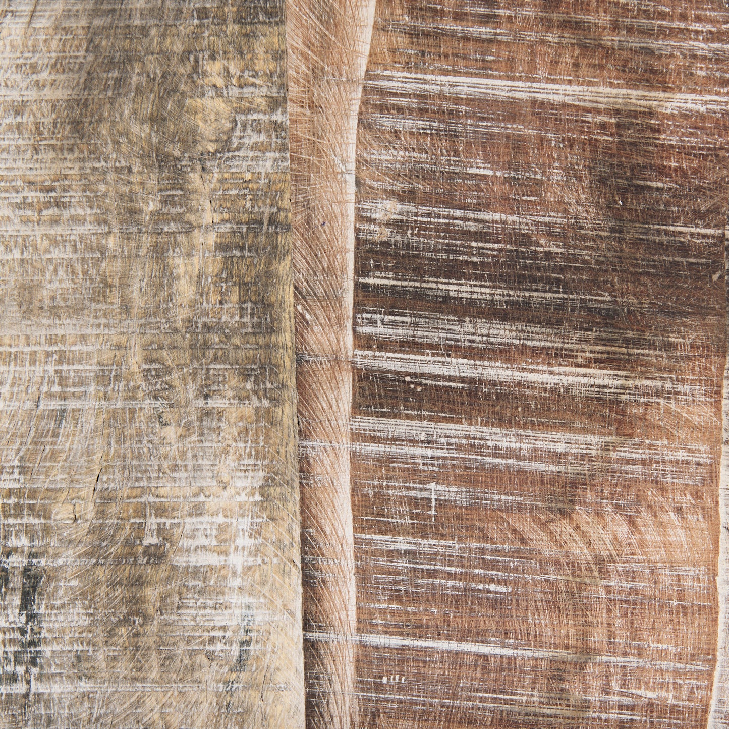 Lorenz (Set of 3) Light Brown Wood W/ Black Metal Base Round Decorative Display Stands