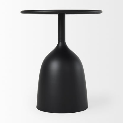 Talulla 16.5L x 16.5W x 19.7H Matte Black Metal Accent Table