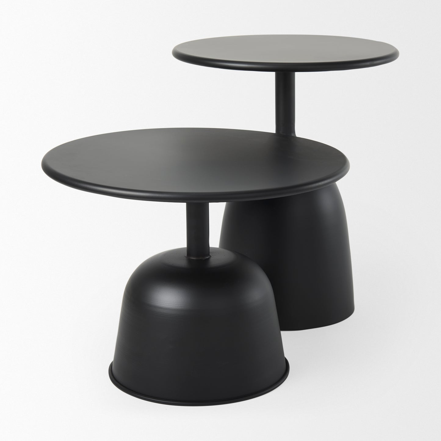 Talulla 16.5L x 16.5W x 19.7H Matte Black Metal Accent Table