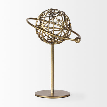 Atlas 10.0L x 8.0W x 12.0H Gold Metal Solar System Ornament