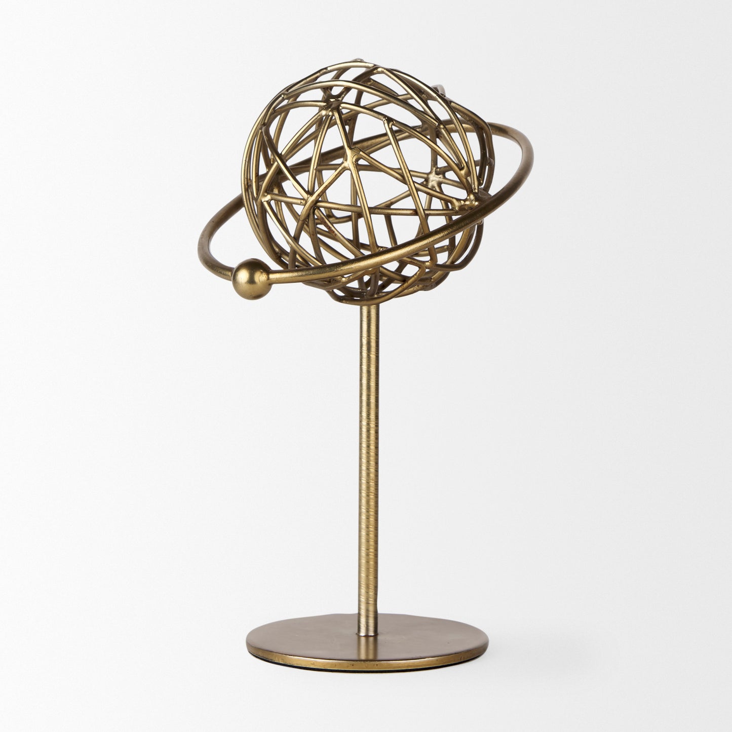 Atlas 10.0L x 8.0W x 12.0H Gold Metal Solar System Ornament