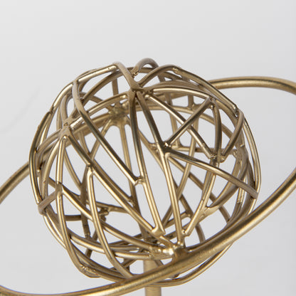 Atlas 10.0L x 8.0W x 12.0H Gold Metal Solar System Ornament