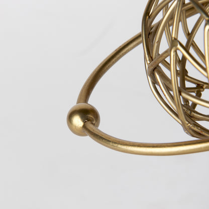 Atlas 10.0L x 8.0W x 12.0H Gold Metal Solar System Ornament