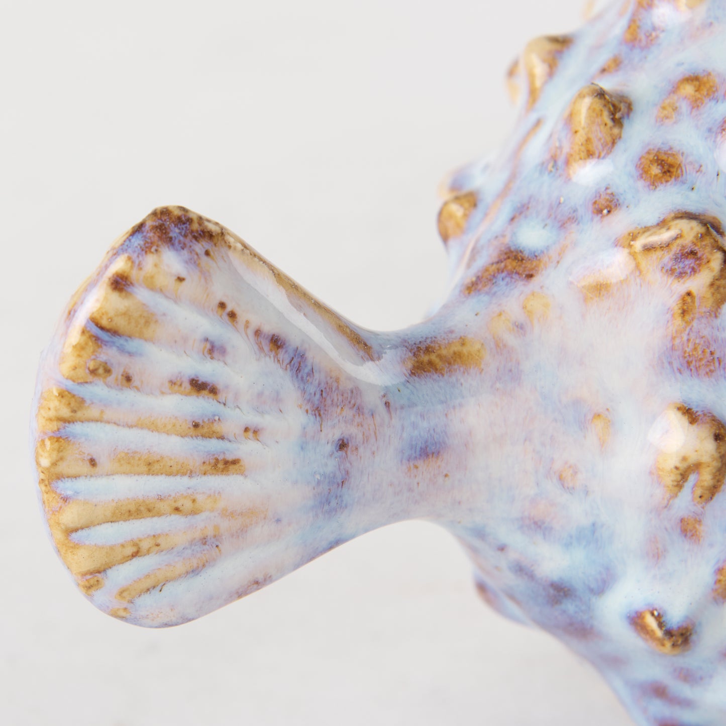 Spike I (Small) 8L x 4W Off-White Ceramic Puffer Fish