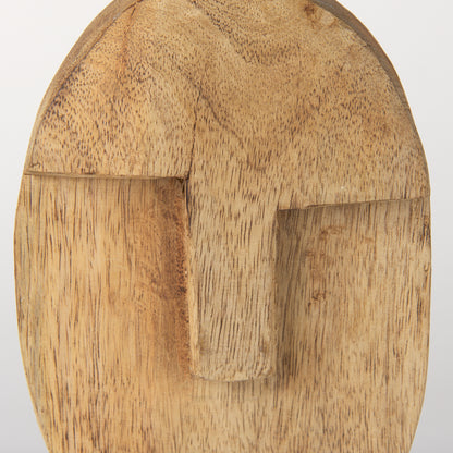 Ivan Medium Wooden Head Sculpture