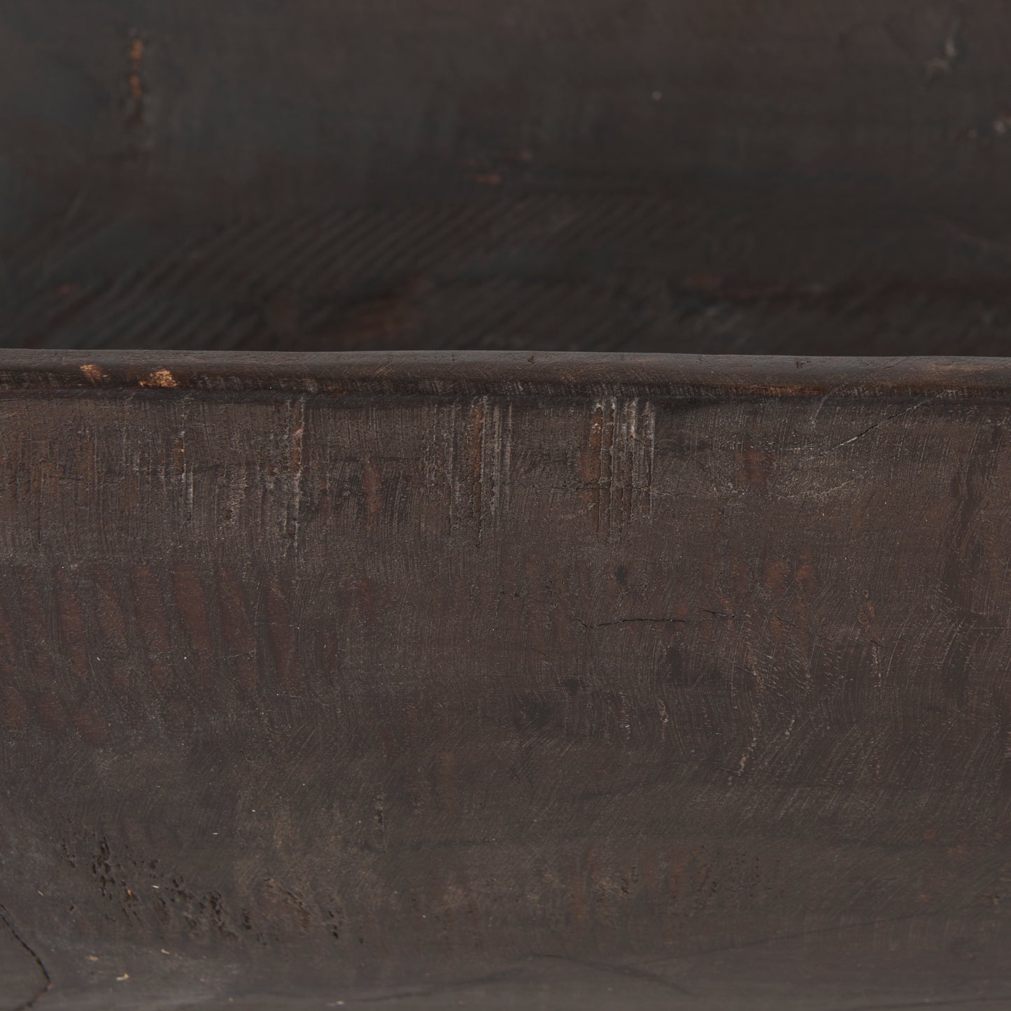 Athena Extra Large Oblong Black-Brown Reclaimed Wood Bowl