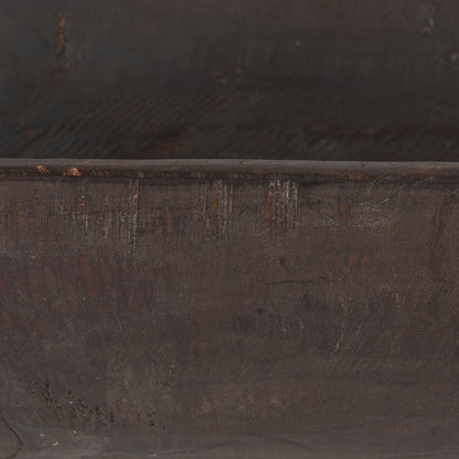 Athena Extra Large Oblong Black-Brown Reclaimed Wood Bowl