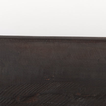 Athena Extra Large Oblong Black-Brown Reclaimed Wood Bowl