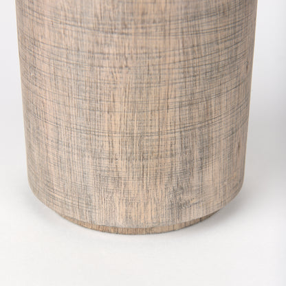 Knox Medium Gray-Wash Wood Decorative Object