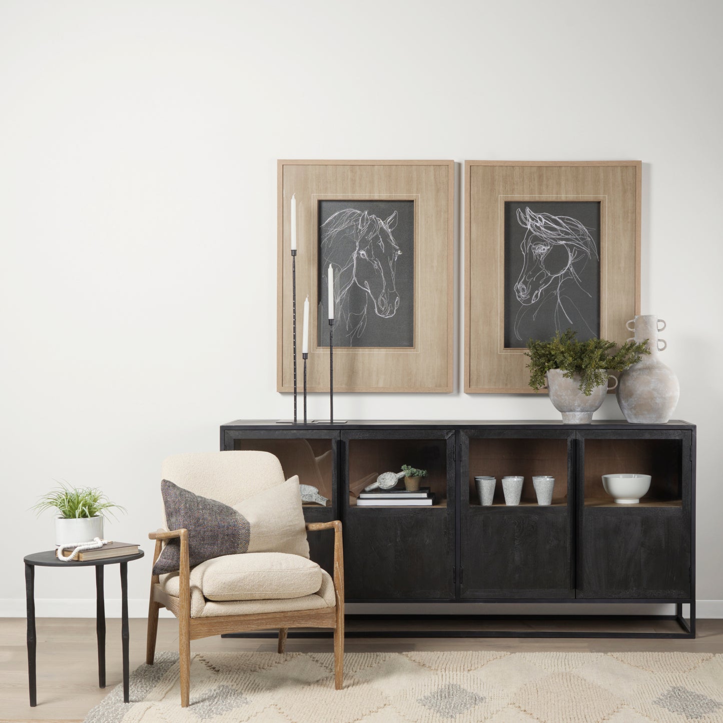 Emory 5x8 Gray Wool Hand Woven Diamond Patterned Rug