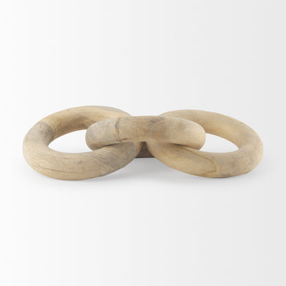 Alize Solid Wood Circular Chain Link Decorative Object