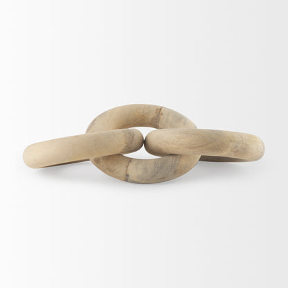 Alize Solid Wood Circular Chain Link Decorative Object