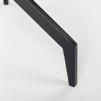 Serre Marble Top 3 Prong Black Metal Base End Table