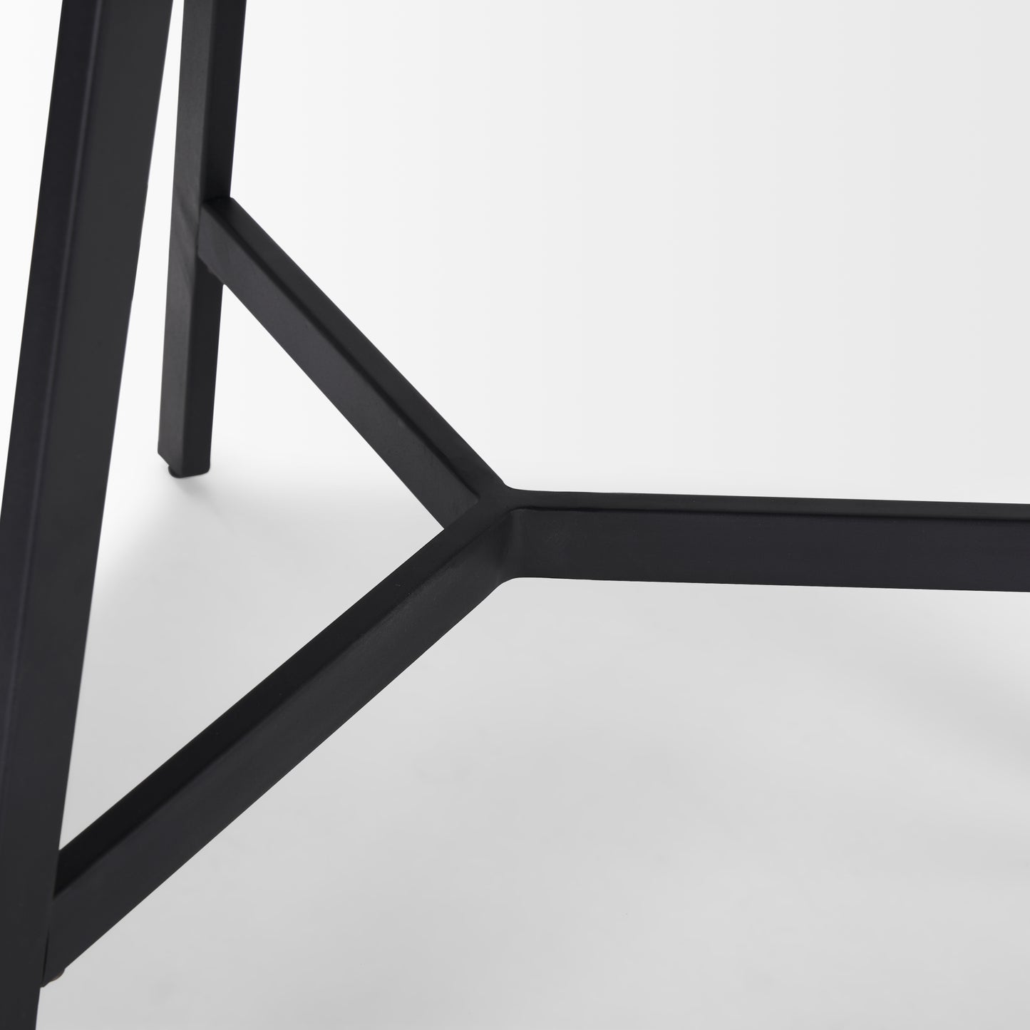 Todd Dark Brown Wood W/ Metal Legs Side Table