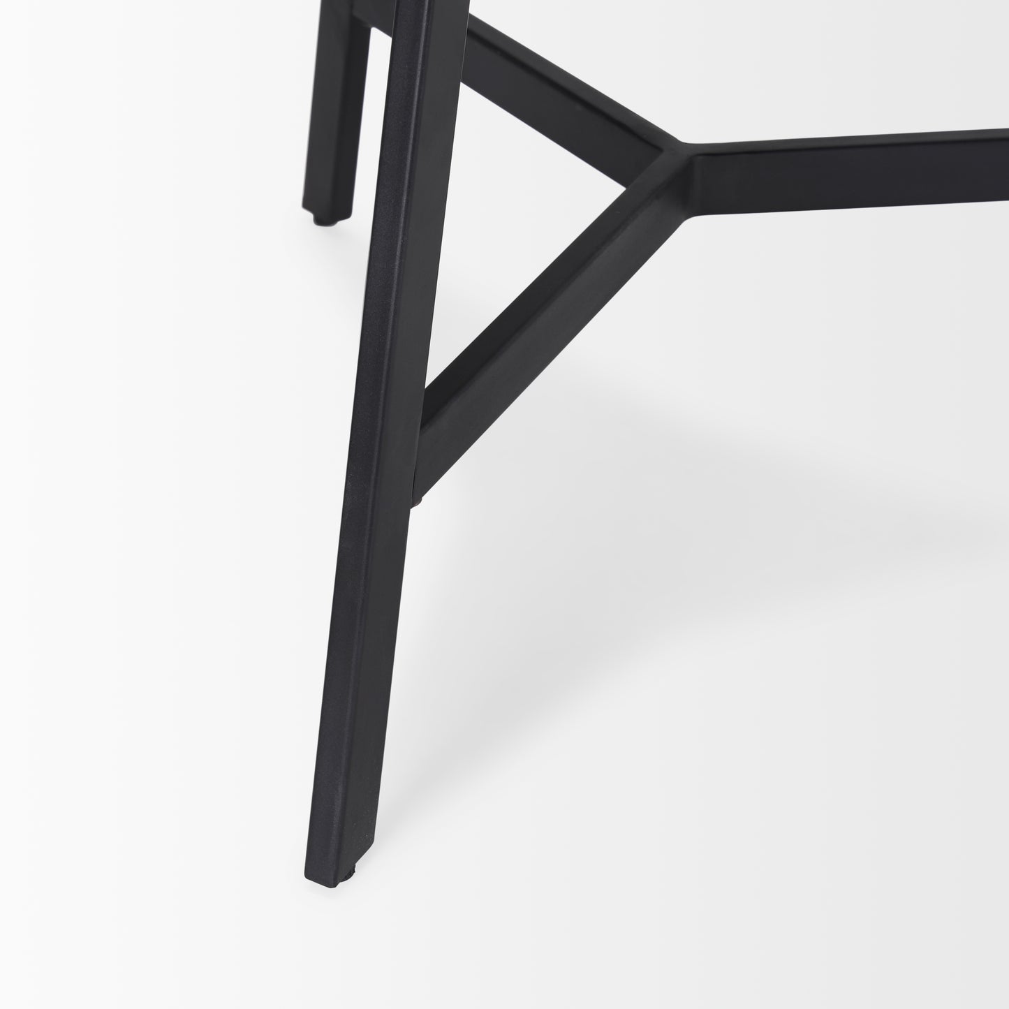 Todd Dark Brown Wood W/ Metal Legs Side Table