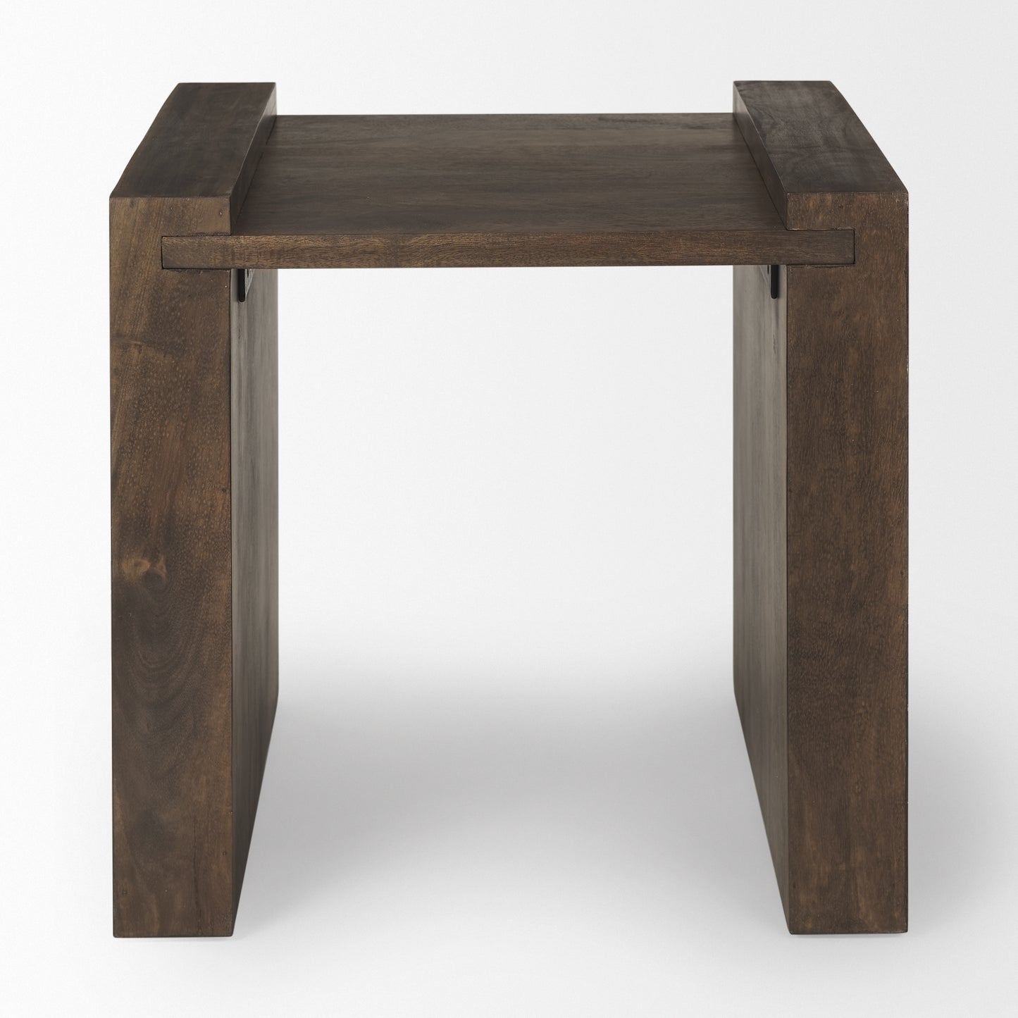 Athelia Dark Brown Wood Accent Table