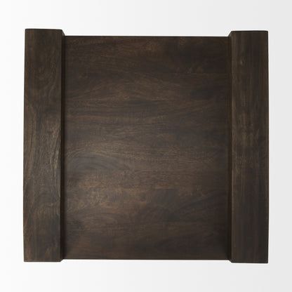 Athelia Dark Brown Wood Accent Table