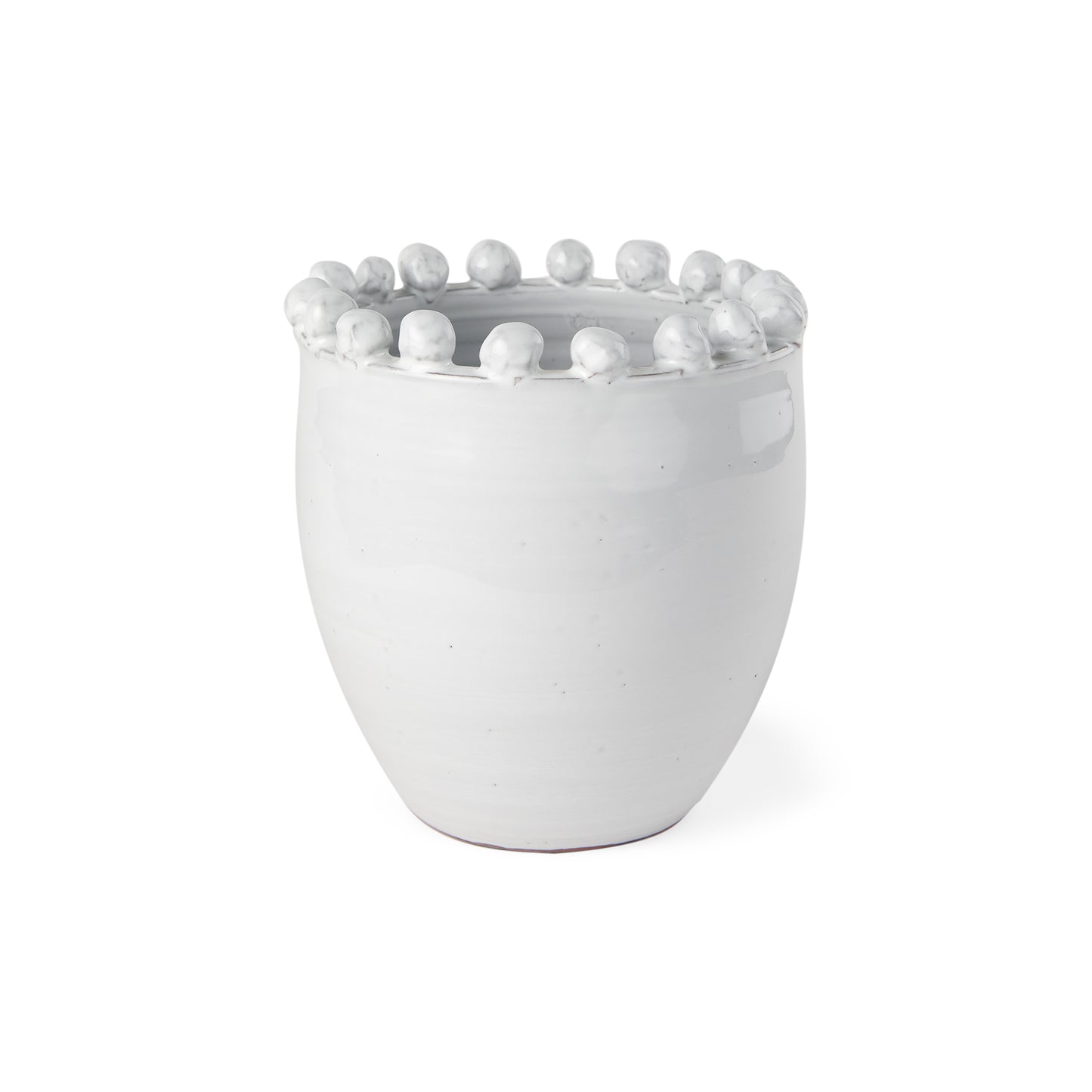 Basin Small Off-White Glazed Vase