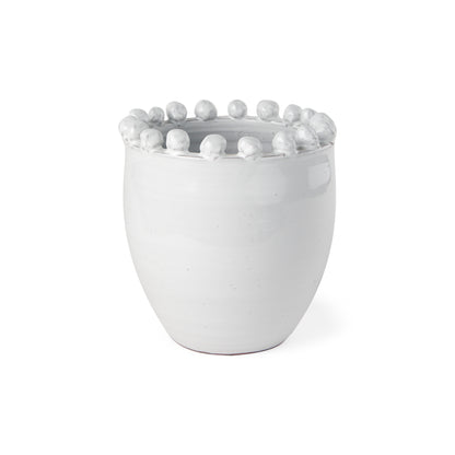 Basin Small Off-White Glazed Vase