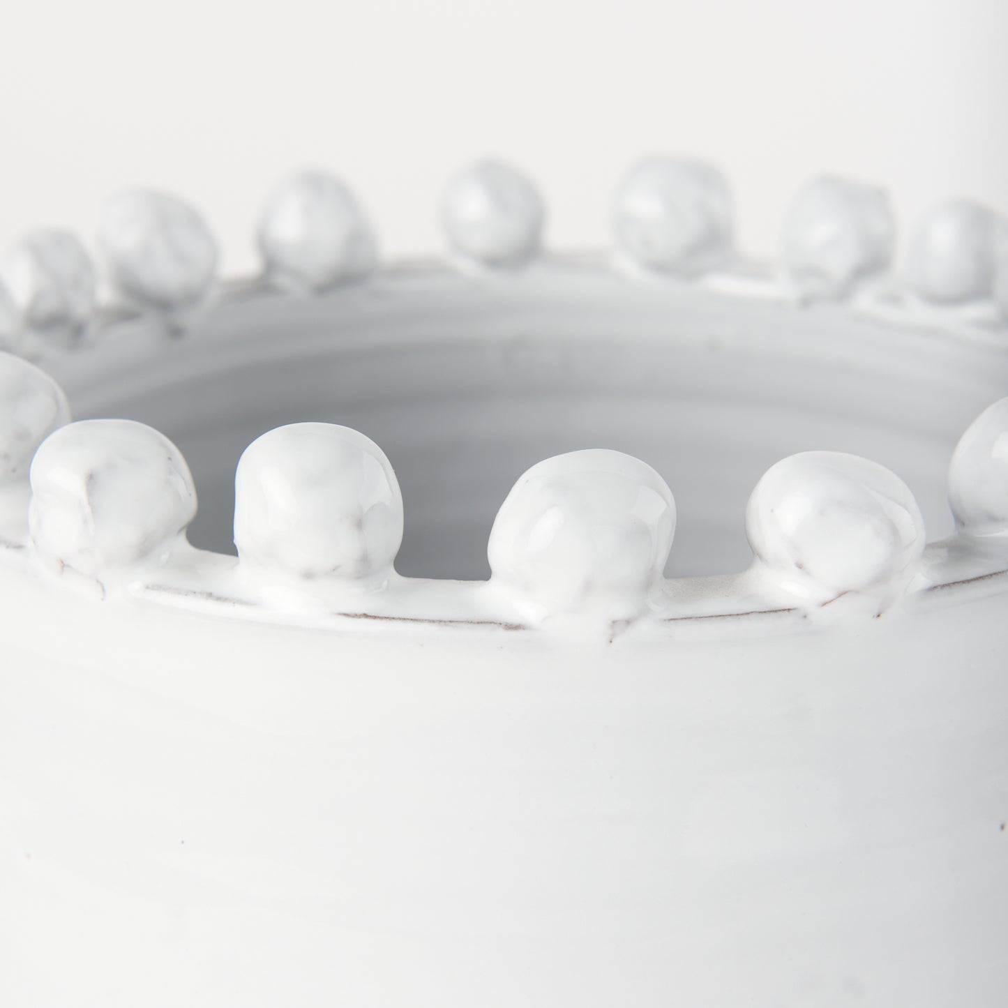 Basin Small Off-White Glazed Vase