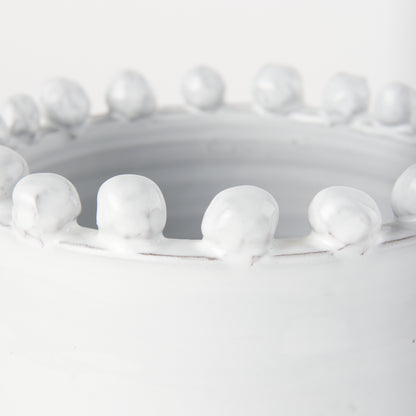 Basin Small Off-White Glazed Vase