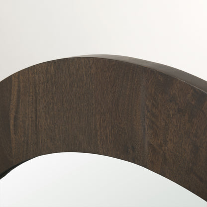 Celeste Dark Brown Wood Small Mirror