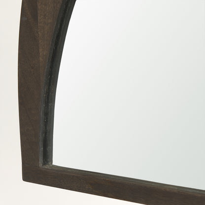 Celeste Dark Brown Wood Small Mirror