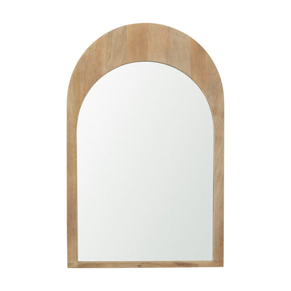 Celeste Light Brown Wood Arched Mirror