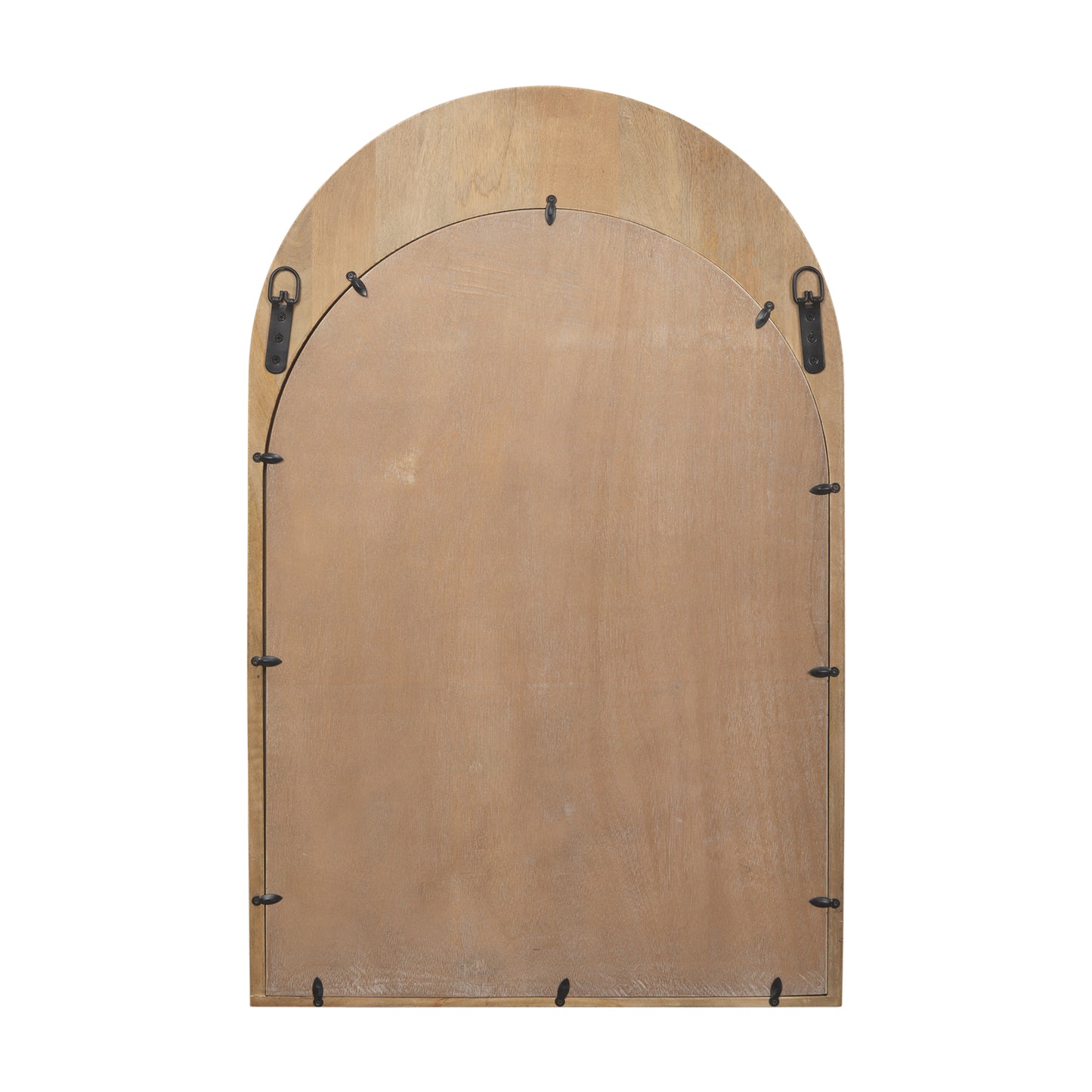 Celeste Light Brown Wood Arched Mirror